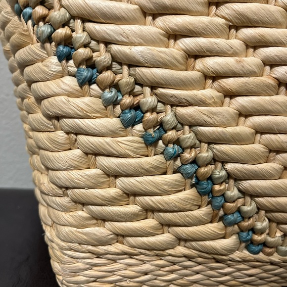 Vintage Woven Straw Raffia Boho Beach Style Shoulder Tote Bag India - Picture 9 of 9